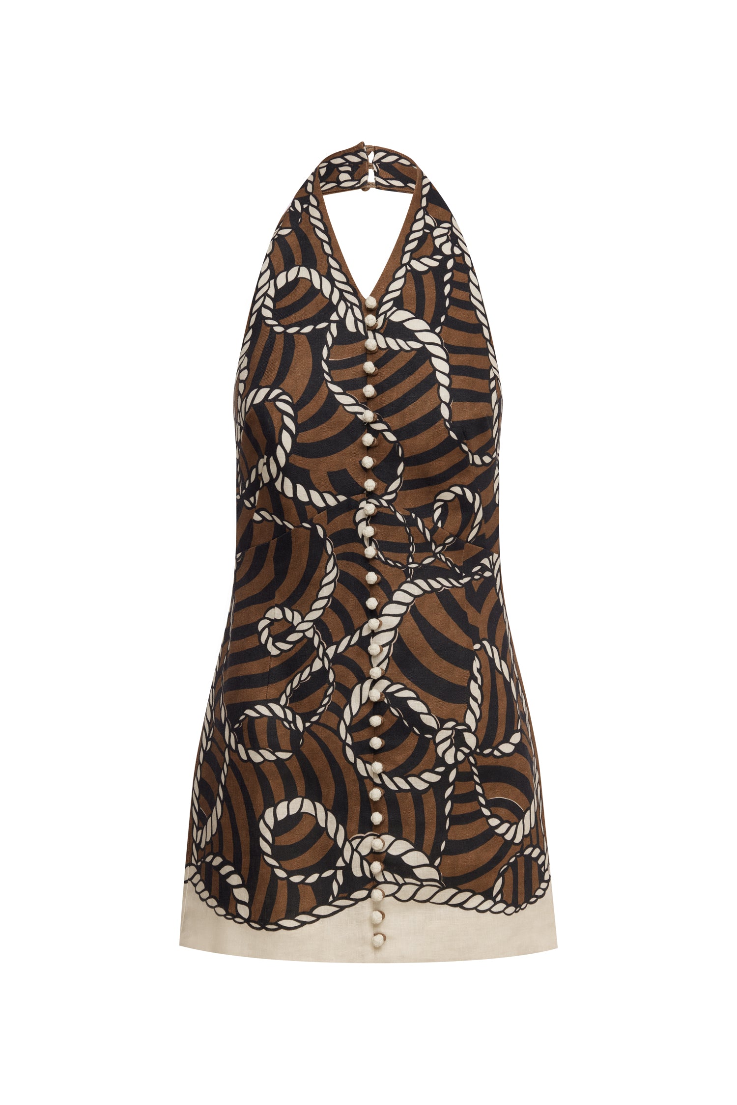 Alémais Sail Halter Mini Dress Dresses Alémais