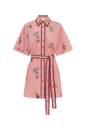 Timmy Embroidered Mini Dress- Preorder Dresses Alèmais   