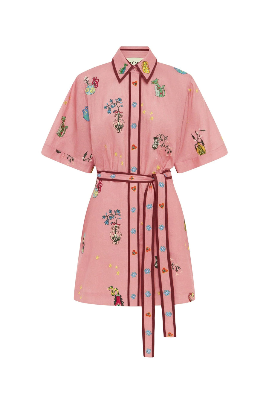 Timmy Embroidered Mini Dress- Preorder Dresses Alèmais   