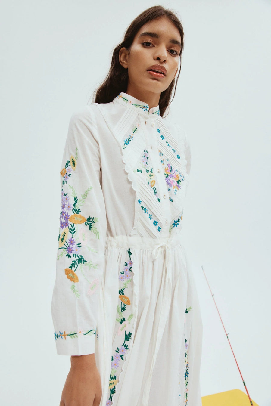 Willa Embroidered Shirtdress- Preorder Dresses Alèmais   